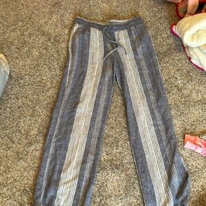 Old Navy Striped linen pants (size S)